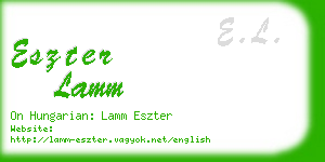 eszter lamm business card